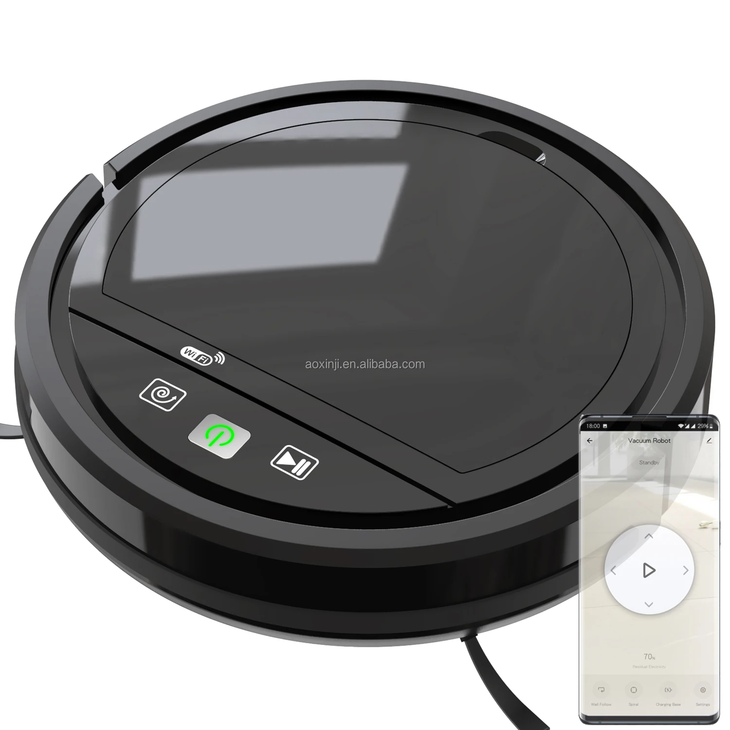 Mopping Sweeping Vacuuming 3 in 1 Cleaning Robot 2500PA Cordless Sweeping Cleaner Machine Tuya Smart and Smart Life WiFi Control