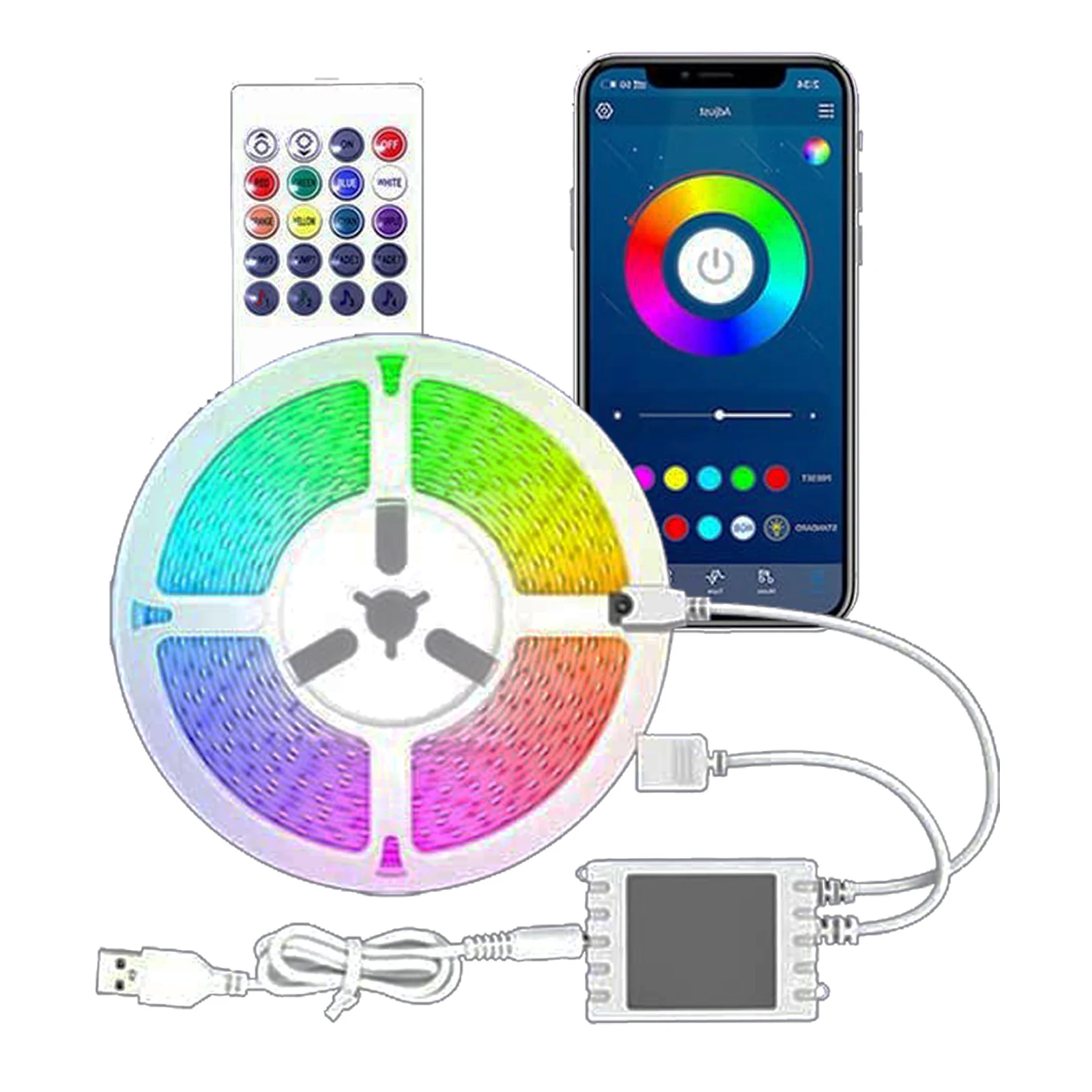 2023 New Arrivals 5V 4.5M RGB Smart 65-75 inch TV Sync Backlight IR Remote APP control USB Led Strip Lights