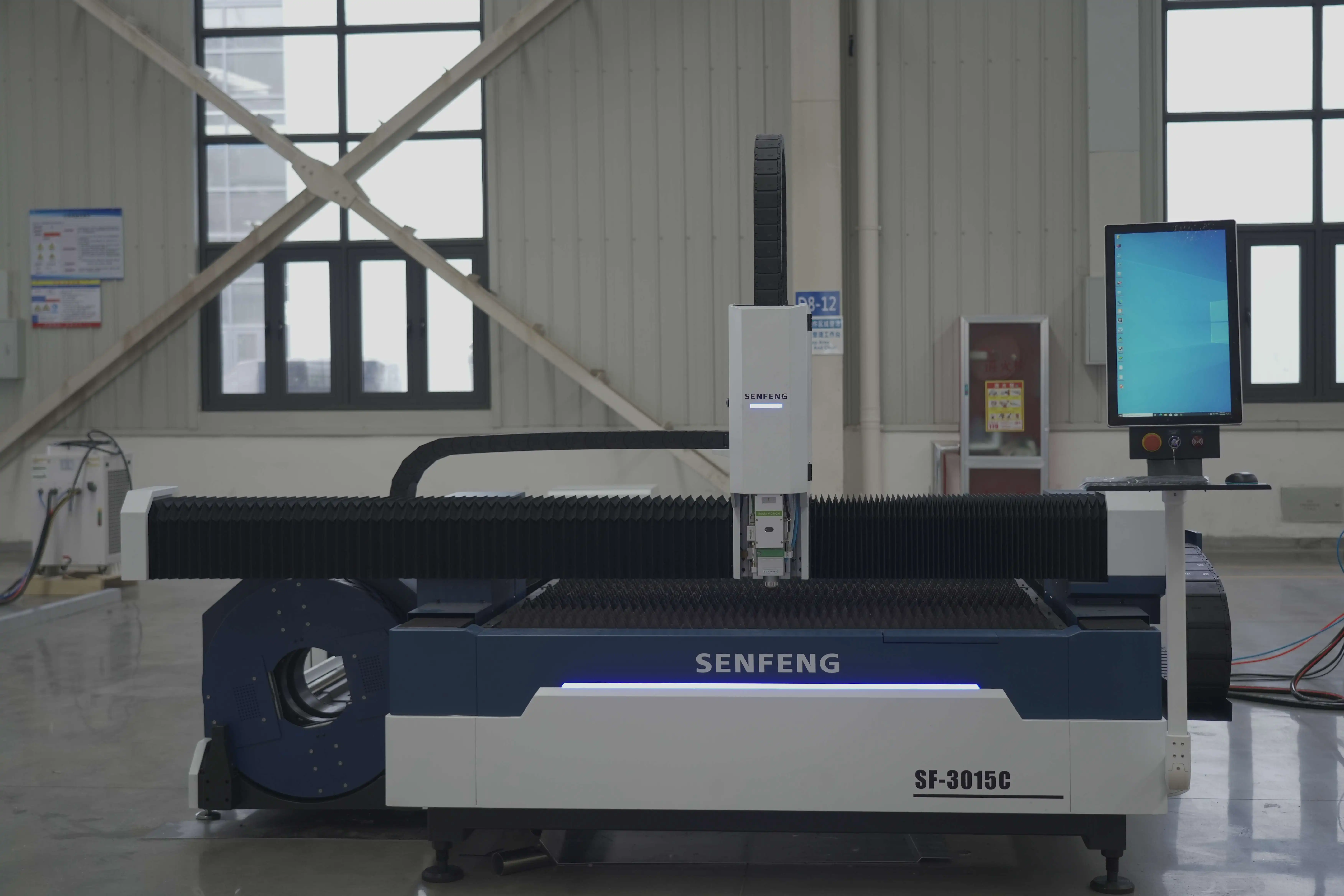 SENFENG hot sale open type fiber laser sheet metal and tube cutting machine SF3015C with 6m tube cutting