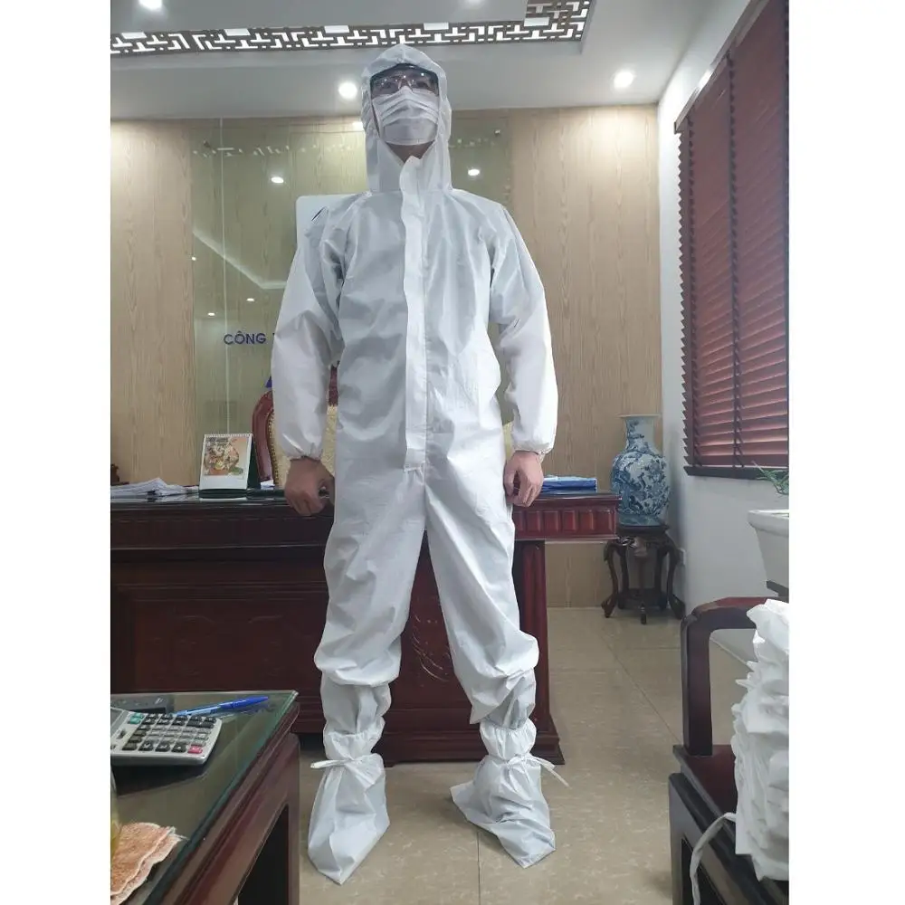 
Coverall Disposable Isolation Gown Suits Personal Clothing gown hooded Workshop medical safety white surgical gowns 