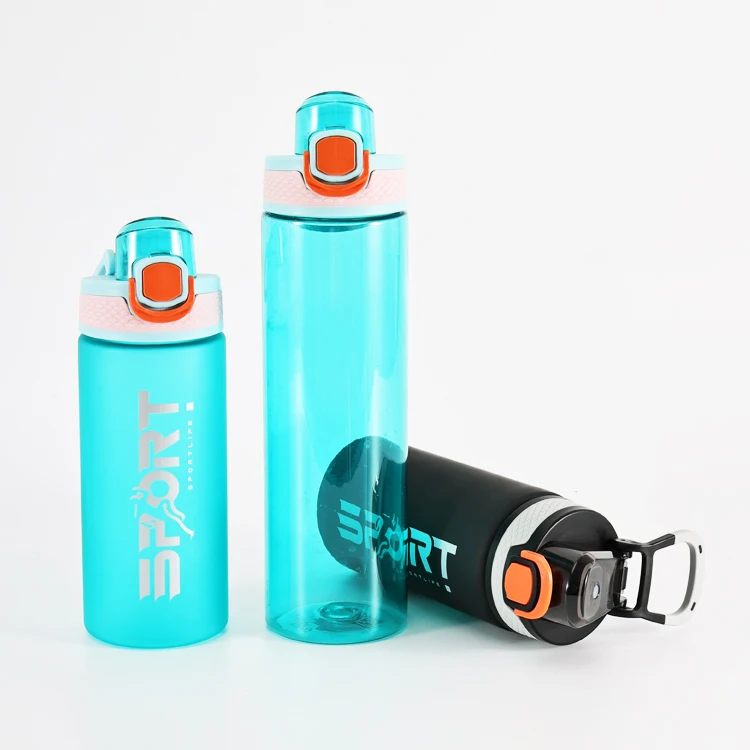 Eco Friendly 500ml 600ml 700ml Sport Plastic Water Bottles with Straw