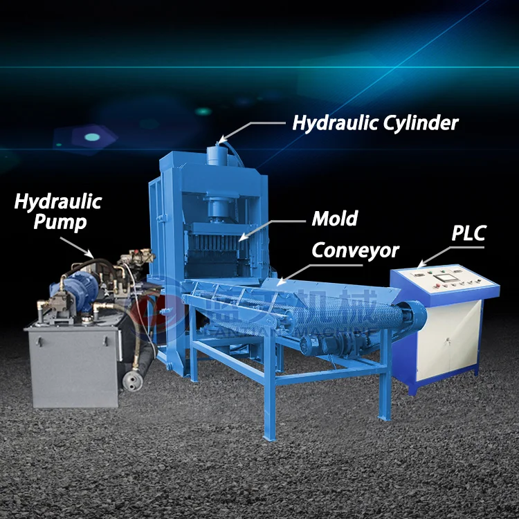 Hydraulic cubic charcoal press machine charcoal cube machine