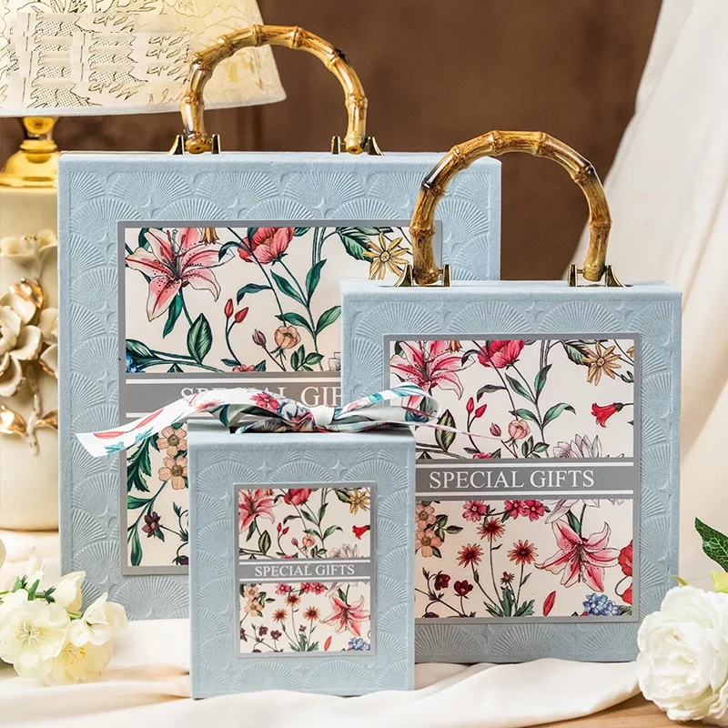 French romantic wedding companion bamboo Festival hand-held gift box