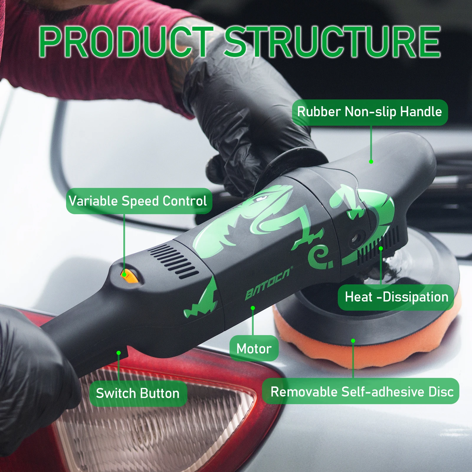 multi-functional car polisher 110V 220V 240V polishing machine waxing polisher 3300 rpm high speed polisher machine