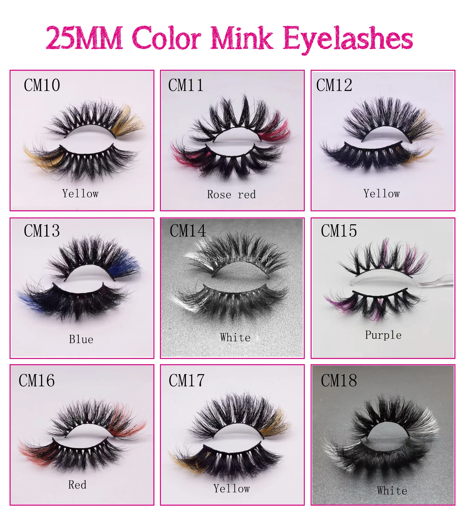 25mm Color Mink Eyelash