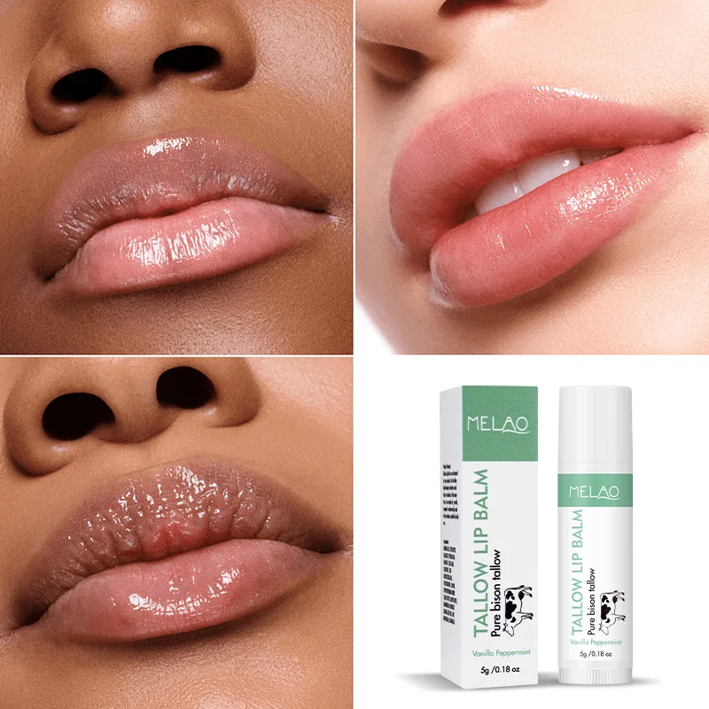 Private Label OEM ODM Beef Tallow Lip Care Tallow Lip Balm Hydrating Moisturizing Grass Fed Lip Care Tallow Balm