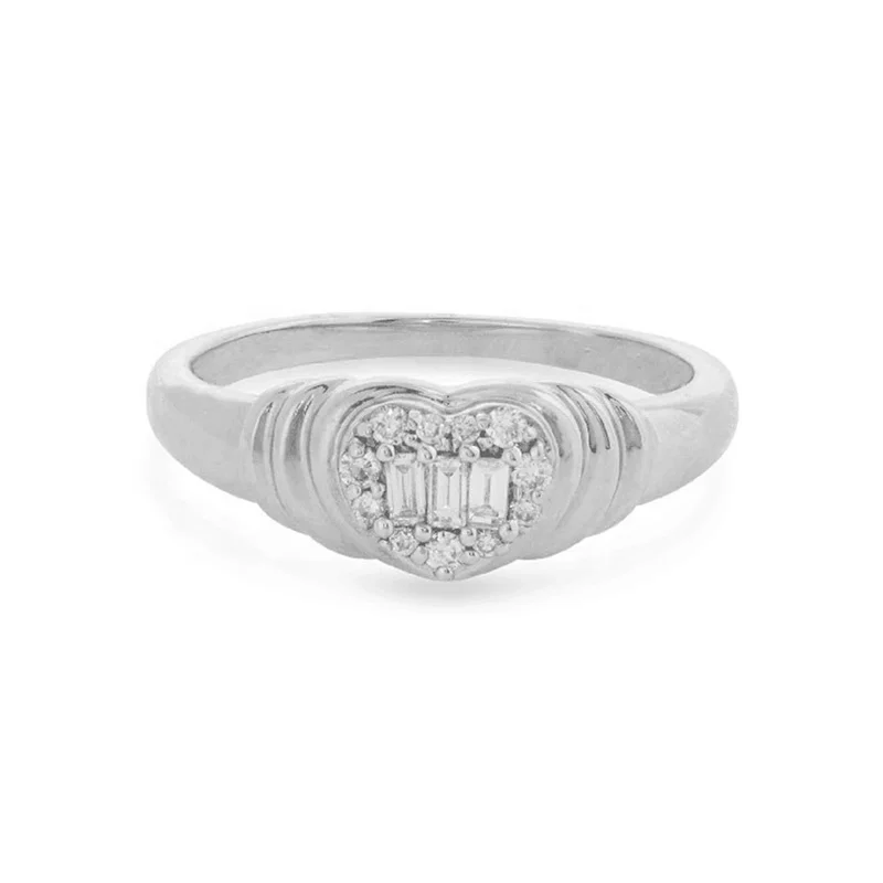 Milskye fashion delicate jewelry sparking bling 925 sterling silver 18k gold micro pave cz heart diamond women wedding ring