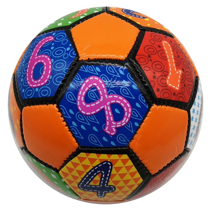 2020 hot sale mini size 2 number cartoon Orange COLOR outdoor indoor play PVC leather Footballs