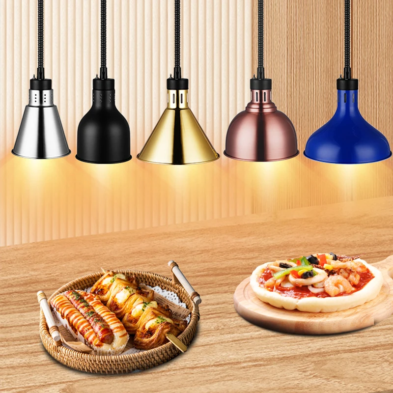 Colorful Stainless Steel Metal Electric Hanging Buffet Telescopic Insulation Heat Lamps