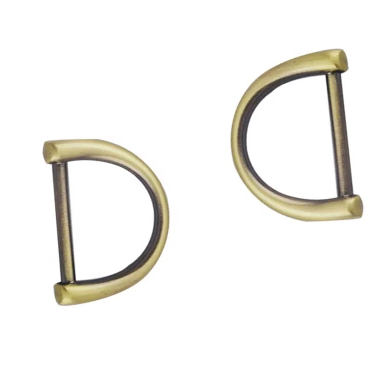 Small design zinc alloy metal d shape ring for shoes handbag hardware accessory