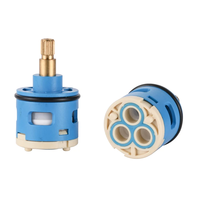 33mm 3 way brass handle diverter faucet cartridge