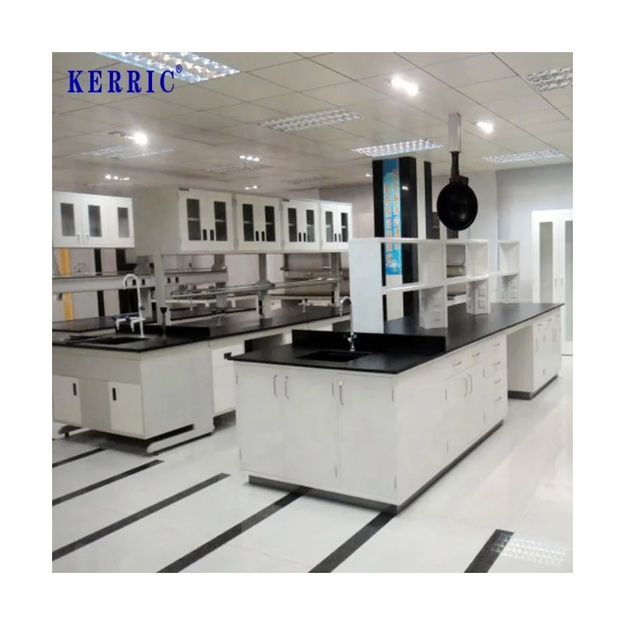 Metal chemistry laboratory work bench equipments factory price University lab Island Bench chemistry Bancada