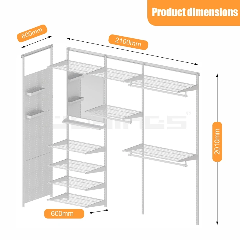 Checkroom Bathroom Black Walk In Closet Shelves Modern Villa Walk In Closet