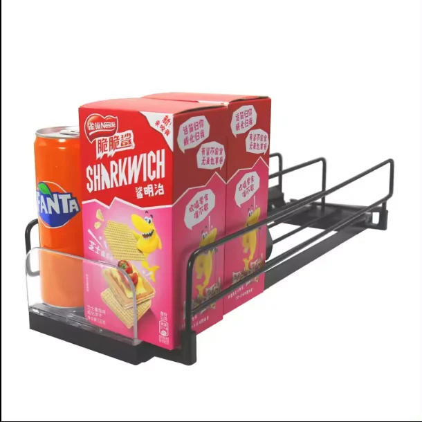 Automatic Metal Magnetic Shelf Pusher System for Bottle Drink Beverage Products on-shelf pusher tray for Supermarket Shelf