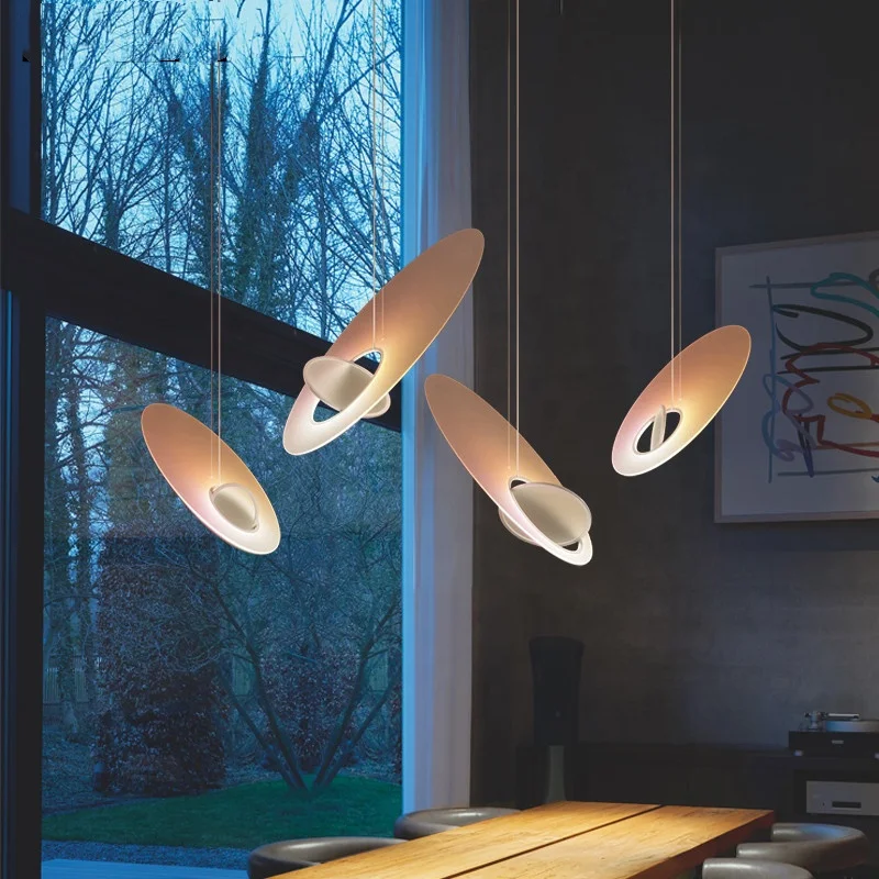 New Arrival Oval Acrylic Shade LED Chandelier Pendant Light for Dinning Room Kitchen