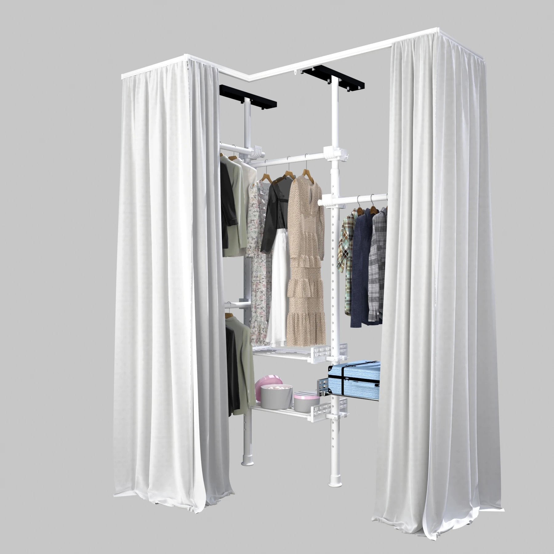 Roman boom upgrade home folding closet simple design storage cabinet easy to assemble portable closet