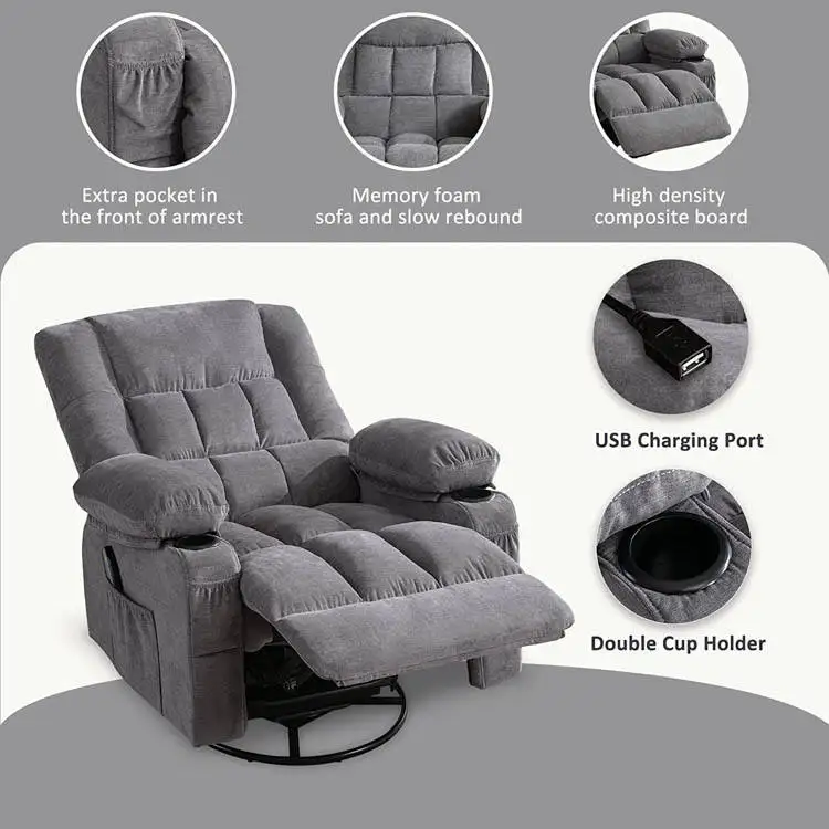 sofa reclinable giratorio de cuero genuino vip cinema ue  Velvet recliner chair