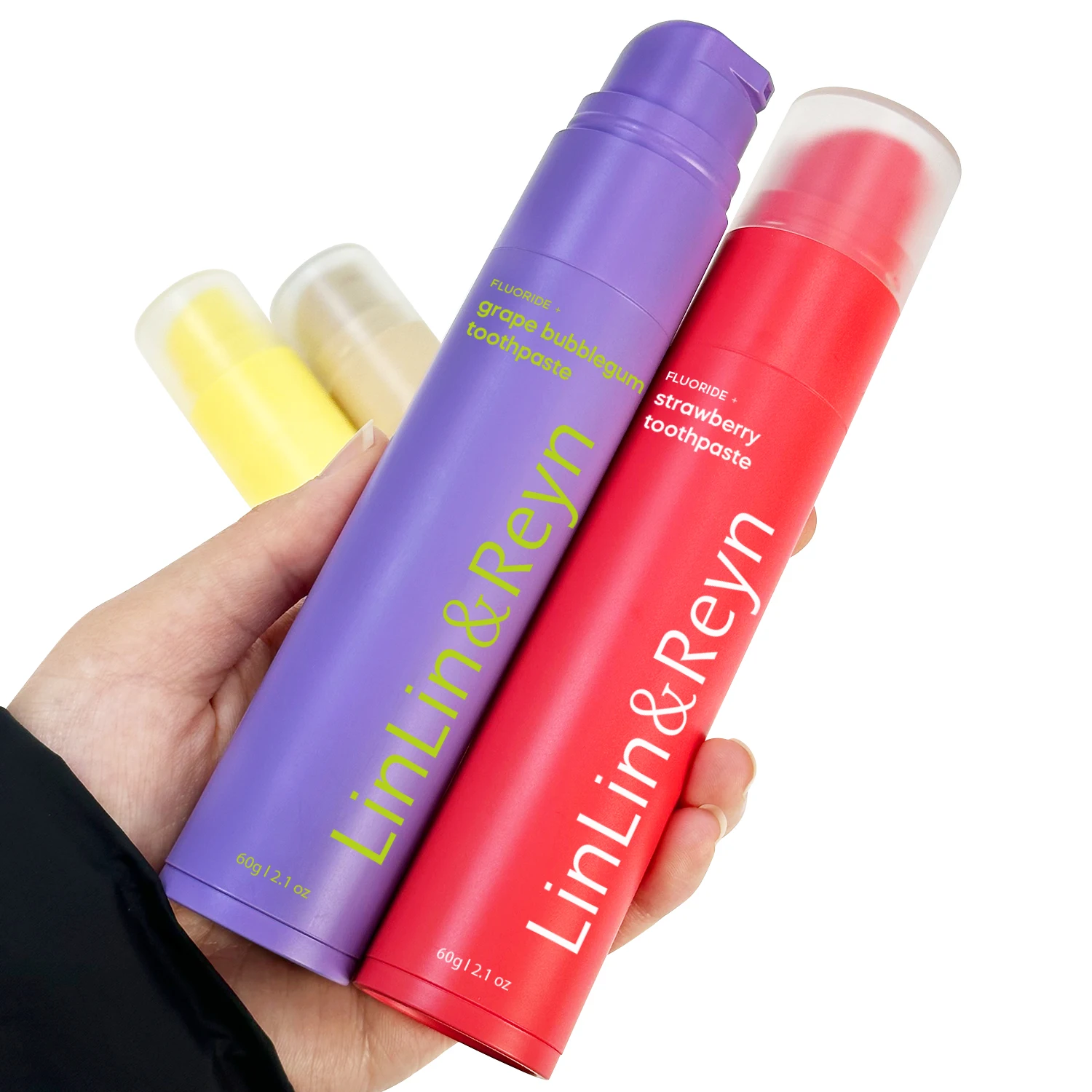 Hot Sale Customized Long lasting Fresh Breath Fruit Flavored Toothpaste 60g