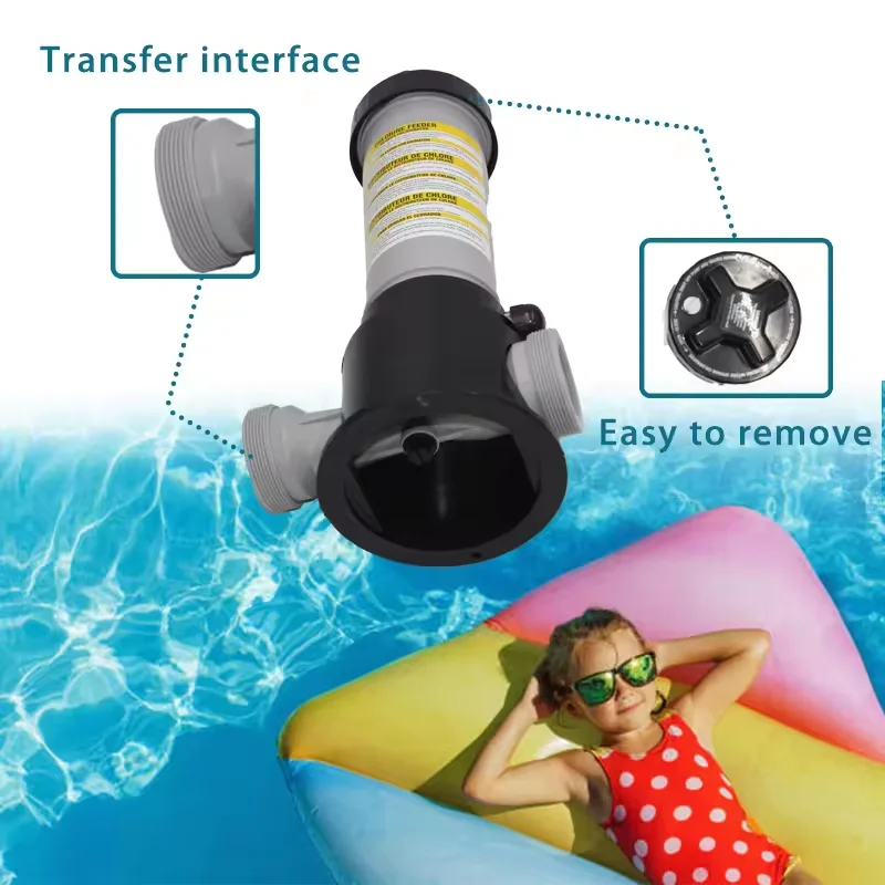 Factory Direct Black High Efficiency Precision Floater Chlorine Tablets Dispenser for Pool