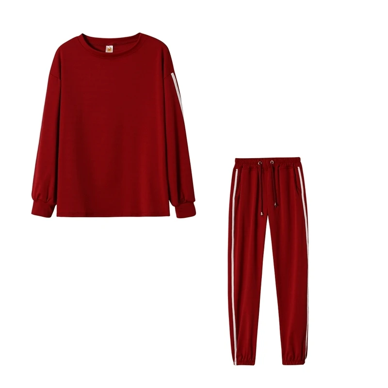 NEW High Quality Custom Logo Women Tracksuit Oversize Sweatsuit 2 Pieces Set Gym Fitness Wear American track suit for women set