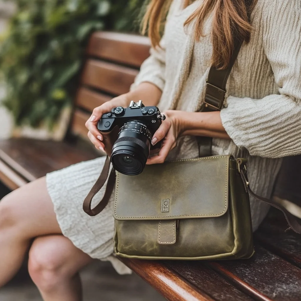 Factory Wholesale Professional Photographer Camera Bag Custom Make Small Leather Camera Purse Bag For Women