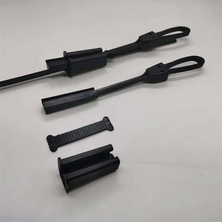 High Quality FTTH S Type Hook Fiber Optic Plastic Drop Wire Cable Clamp