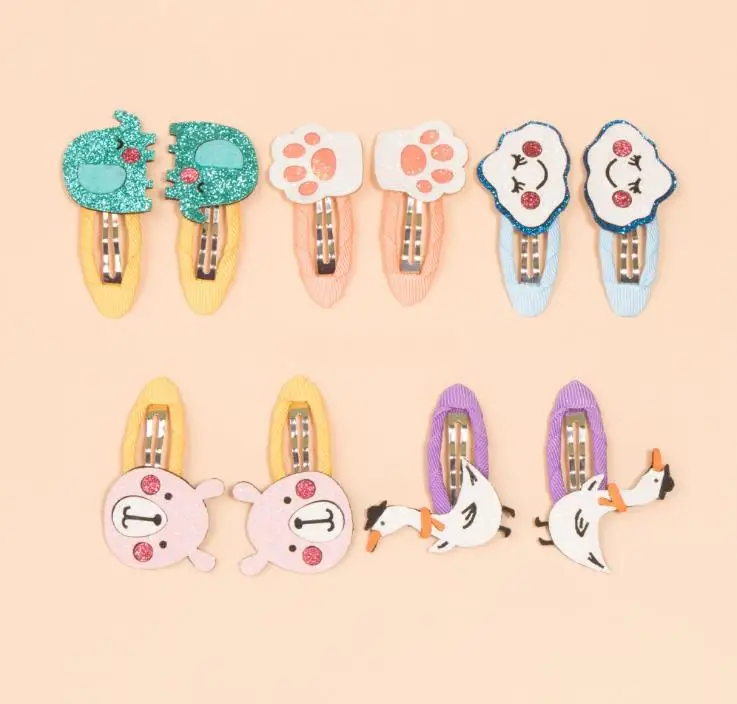 
Kids Cute Animal Fruit Printed Pattern Snap Hairpin, Fashion Design Hair for Kids Girls Teens Pets Clips 