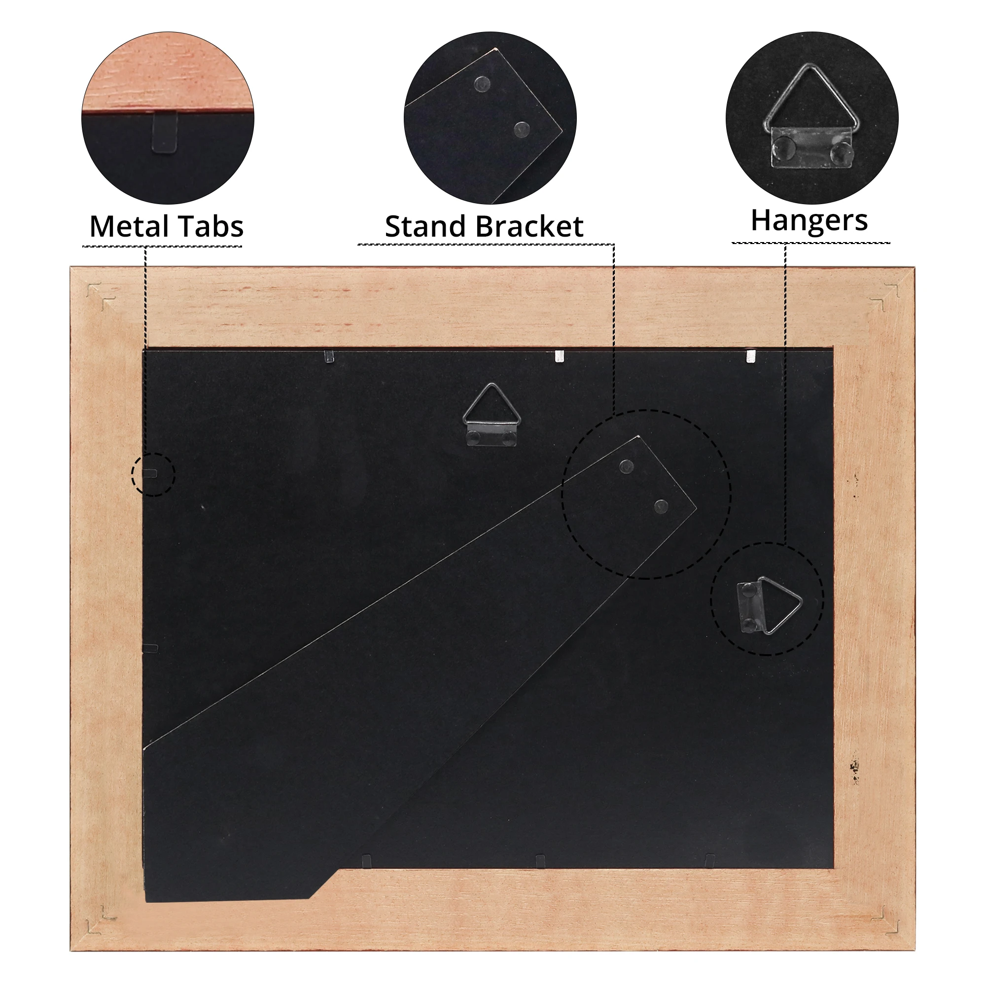 Modern Black Real Wood Frame with Gold Trim  Diploma Frame Certificate Frame 8.5 X 11