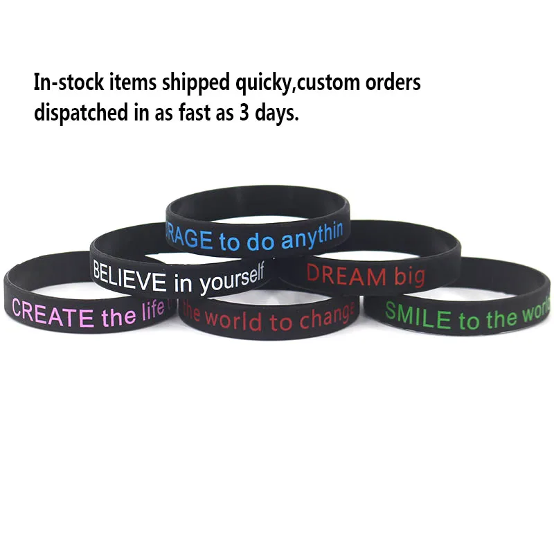 Wholesale Souvenir Soft Rubber Bands Imprinted  Waterproof  Silicone Wristband Professional Manufacturer  For Fashion