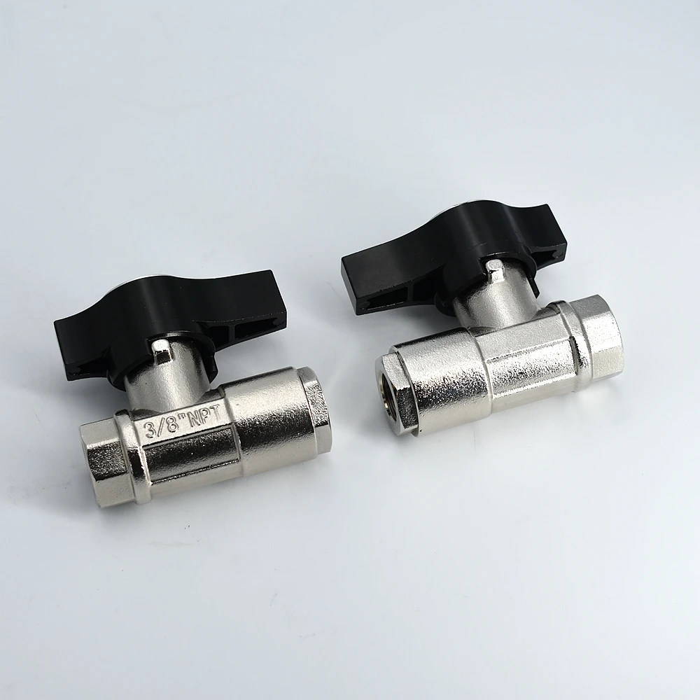 General Use Female 2 Way Ball Valve Brass nickel plated ball valve NPT BSP Quarter Turn High Pressure Ball Valve 6000PSI