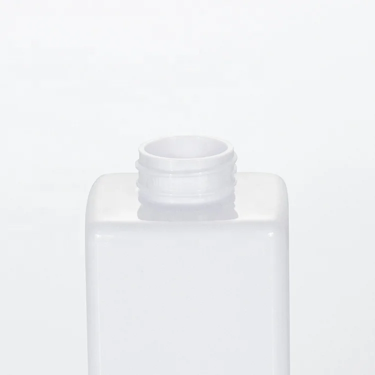 300ml 500ml 750ml 800ml luxury empty airless white square cosmetic body lotion pet plastic 500ml shampoo bottle with gold top