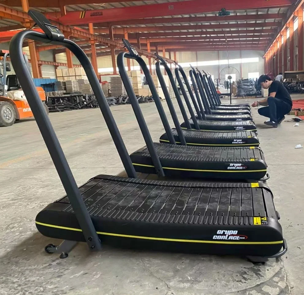 Home Use gym Fitness slim walking pad air runner non self powered running curved treadmill