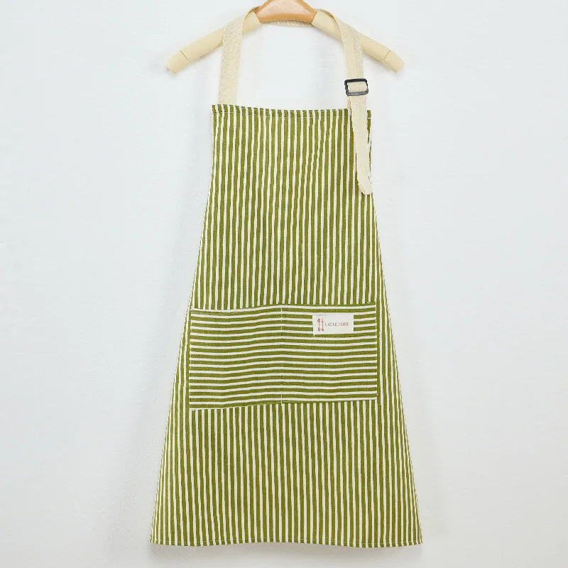 Custom Cooking Logo Waiter Apron Cotton  Linen Women Cotton Apron Customize Kitchen Apron With Logo