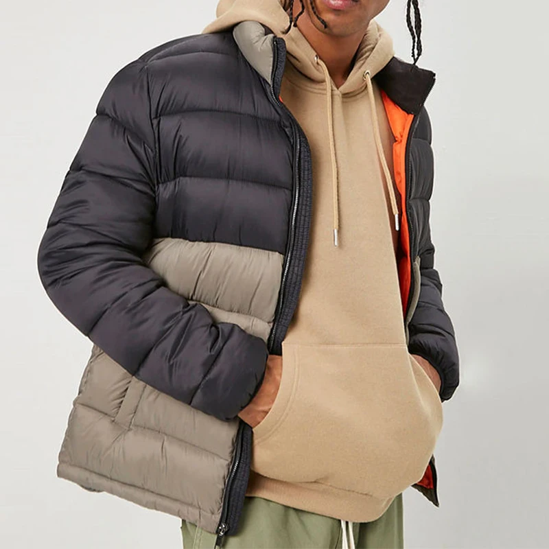 Explore now Street Fashion Urban Casual Faux Leather Padded custom veste casaco jacke kurtka puffer jacket