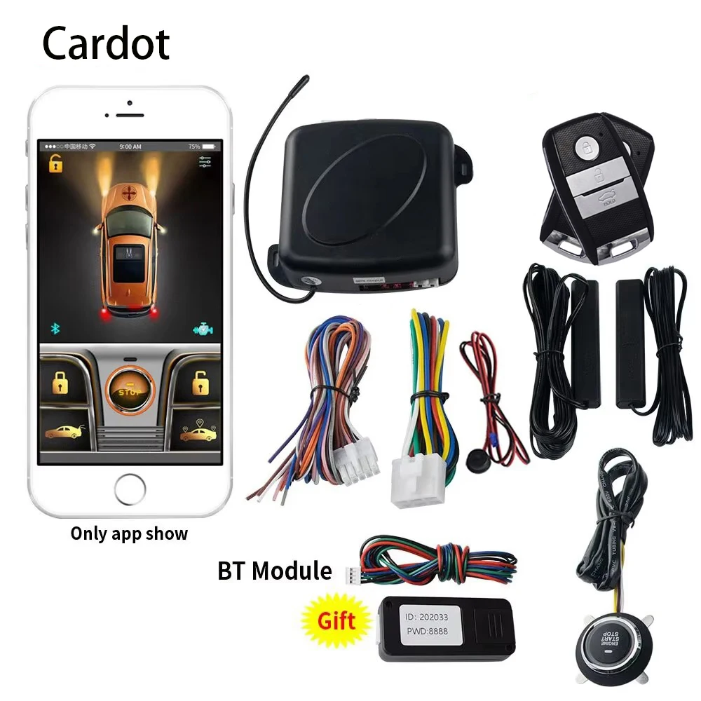 Cardot двигатель Push Start Stop система дистанционного стартера бесключевого доступа