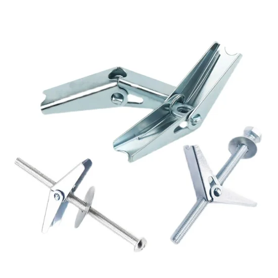 M3 M4 M5 M6 M8 M10 M12 Custom size steel zinc plated spring toggle anchor/ spring toggle wing / butterfly spring toggle bolts