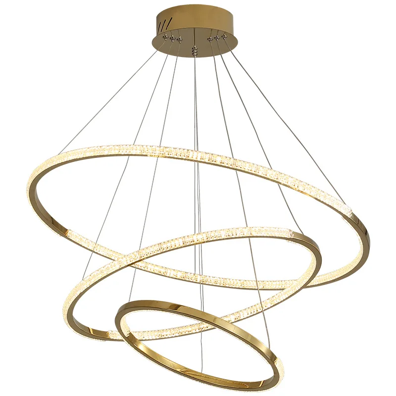 Nordic restaurant chandelier living room lamps modern minimalist home circular hall lamp