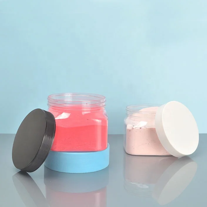 LZ Pack Stock 89 Teeth 350ml 12.3oz Clear Black White Gold Sugar Scrub Packaging Custom Logo Face Cream Body Butter Container