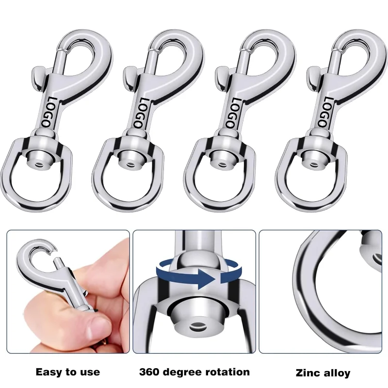 Customized Bag Hardware  Handbag Snap Hook Solid Brass Snap Hook Stainless Steel Snap Hook