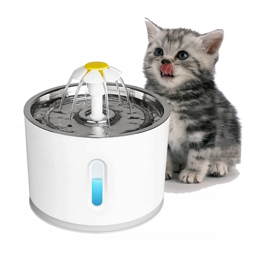 
ZMAKER Automatic LED Cat Water Fountain Pet Drinking Water Dispenser for Dog Stainless Steel Pet Water Fountain  (62459414628)