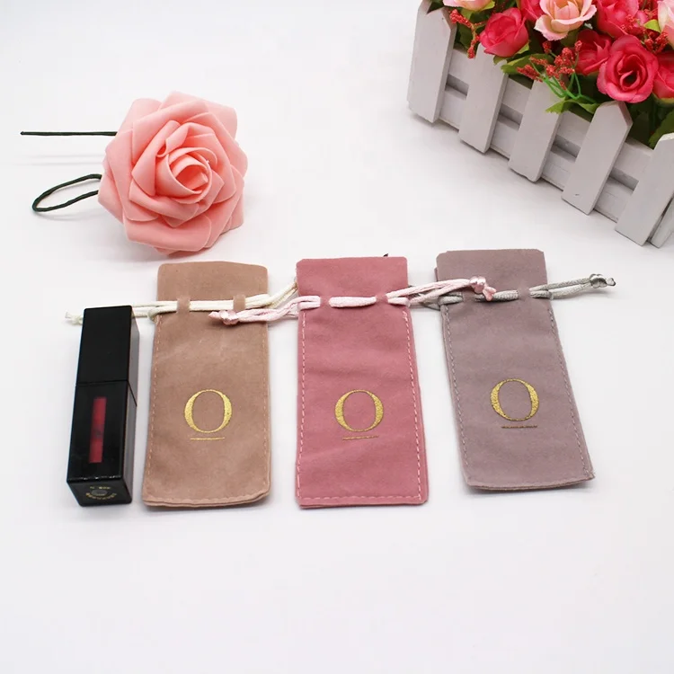 
Customized satin lining drawstring pouch velvet Perfume bottle Bags 