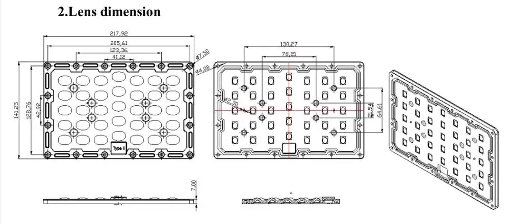 90  Degree Optical Plastic Led  Flood  Light /Street Light Module Lens for 3030
