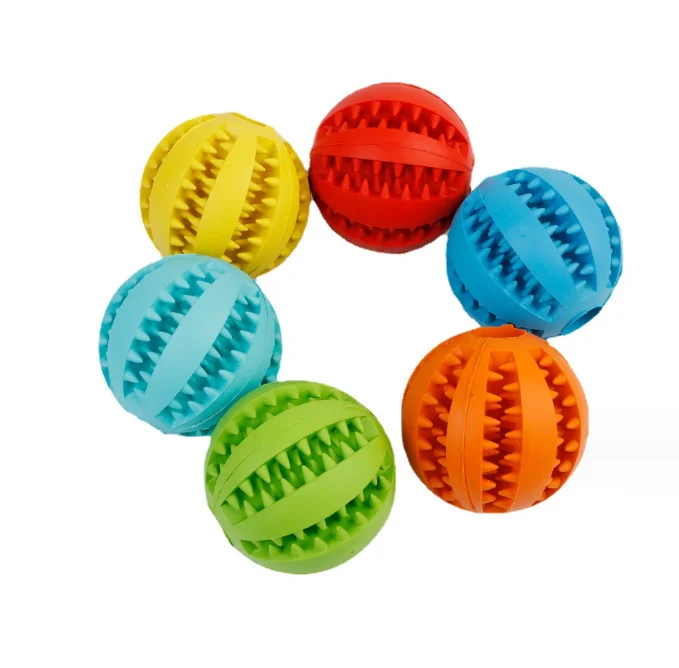 Soft Pet Toys Funny Interactive Elasticity Ball Dog Chew Toy For Dog Tooth Clean Food Ball Toy Extra-tough Rubber Ball Dog