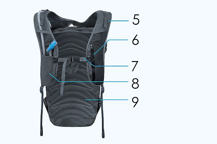 
Hot Sell Outdoor Sport Bicycle Riding Backpack Traveling Hydration Hiking Folding Backpack+2L Bladder Water Bag 