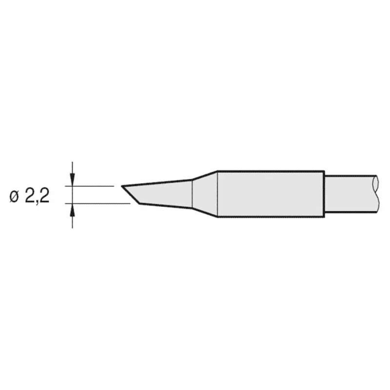 WEIDINGER Jbc Bevelled 2.2 Mm Sloped Soldering Tip Suitable Tool T245 Solder Tip Tip Alignment Sloped
