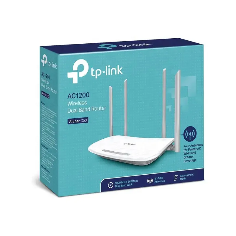 TP LINK Archer C50 | AC1200 Wireless Dual Band Router / TP-Link Archer C50 AC1200 Wireless Dual Band 1200 Mbps Wireless Router