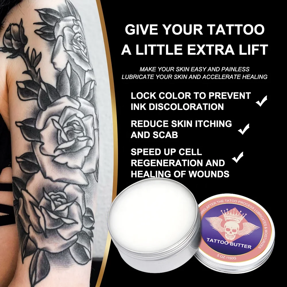 Private Label Tattoo Enhance Balm Deep Cleansing Foam Organic Prevent Infection Scab Aftercare Repair Tattoo Butter Relief Cream
