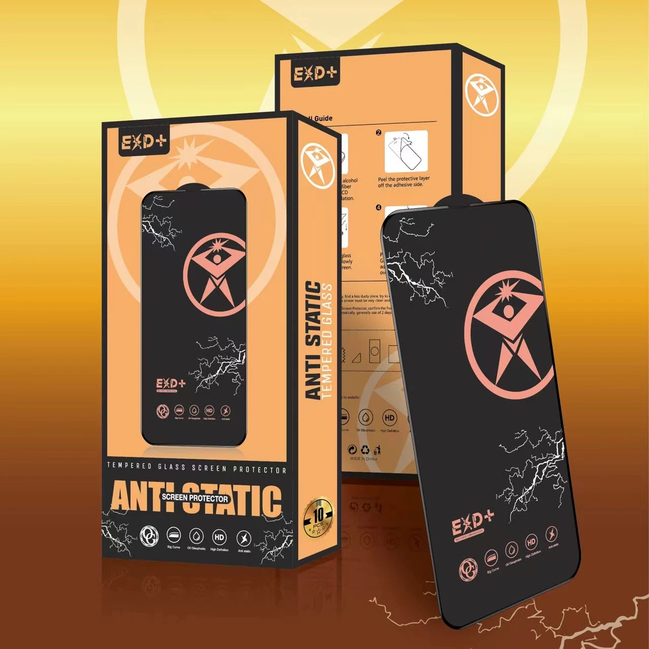 ESD Phone Protective Film Tempered Glass Screen protector For  iPhone X XS XR 11 12 13 mini 14 Pro Max