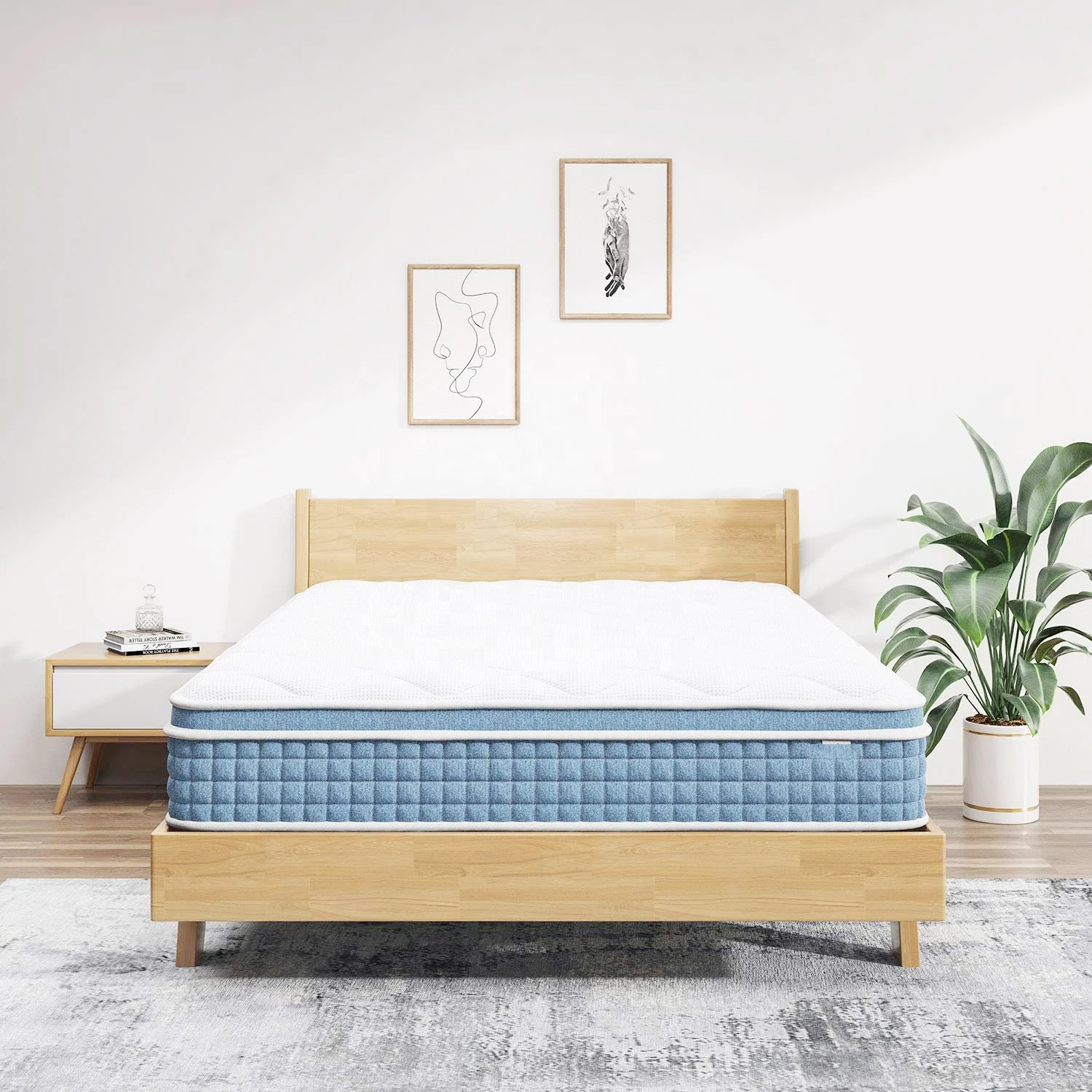 
free sample pocket bonn foam roll packed 190*90 cm spring mattress coil 