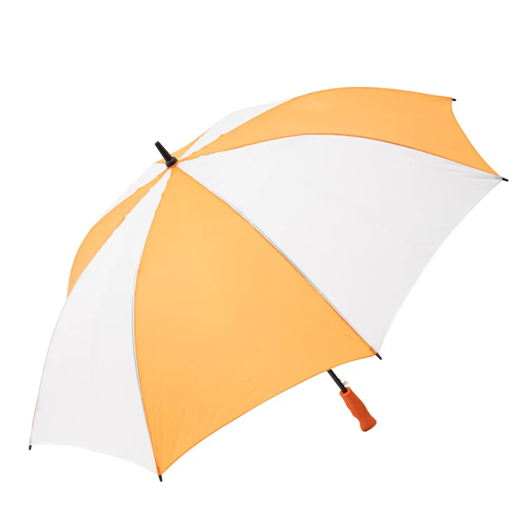Hot Selling Bulk for Promotion Sale Orange and White Color EVA Handle Sun and Rain 30 inch Golf Umbrella